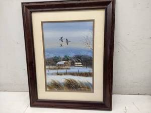 lot 8 image: FarmGeese Print, 25x31...