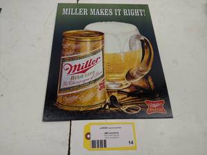 lot 14 image: Miller Sign, 12.5x16...