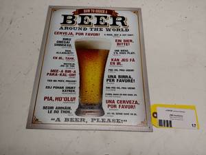lot 17 image: Beer Sign, 12.5x16...