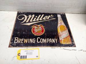 lot 18 image: Miller Sign, 16x12.5...