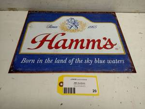 lot 20 image: Hamms Sign, 16x12.5...