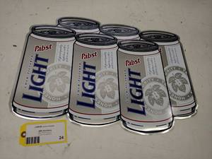 lot 24 image: Pabst Light Aluminum Sign, New, 23x...