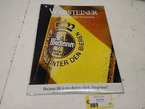 lot 23 image: Warsteiner Aluminum Sign, 18x24...