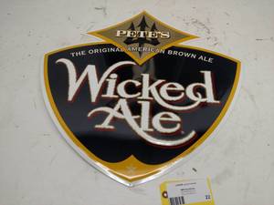 lot 22 image: Petes Wicked Ale Aluminum Sign, Ne...