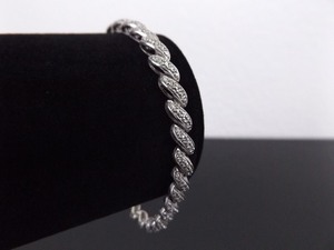 .925 Sterling Silver Diamond Accented Bracelet