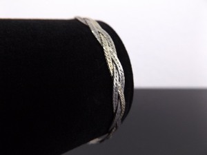 .925 Sterling Silver Snake Link Weave Bracelet