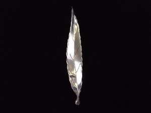 .925 Sterling Silver Leaf Brooch