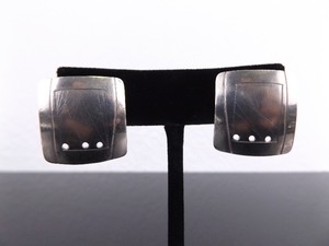.925 Sterling Silver Artisan Shield Post Earrings