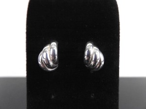 .925 Sterling Silver Knot Post Earrings