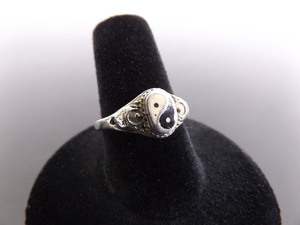 .925 Sterling Silver Yin Yang Ring Size 8