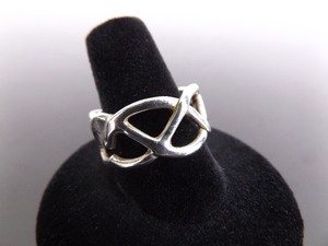 .925 Sterling Silver Crossed Vine Ring Size 9.25