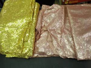 Many Yards of Sparkly Blush Fabric ...