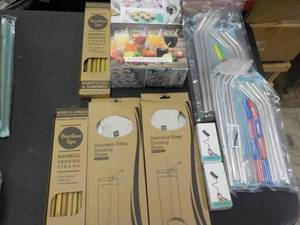 Box of Paper Straws, Stainless Stee...
