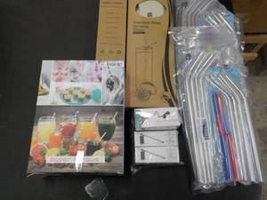 Box of Paper Straws, Stainless Stee...