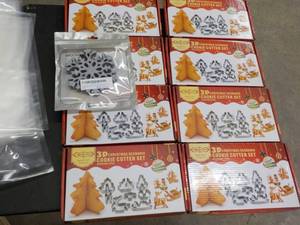 Lot of 8 3D Cookie Cutter Stainless...