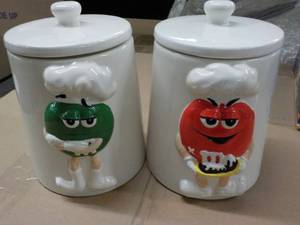 2 M & M Cookies Jars, excellent con...