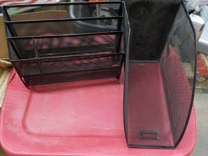 2 Wire Mesh Office Organizers...