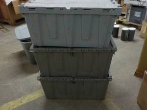 3 Storage Tubs with Self Locking Li...