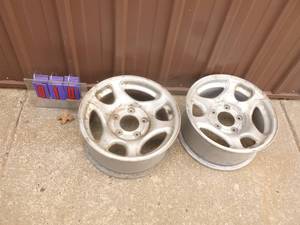 Ford qty of 2 16 Aluminum wheels. As shown.
