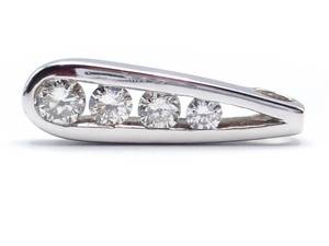 lot 7 image: Higher Grade 1 Carat Diamond Estate Pendant in 18k White Gold - $4400