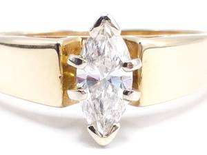 lot 11 image: Elegant 12 Carat Diamond Estate Ring in 14k Yellow Gold - $2799 VIDEO