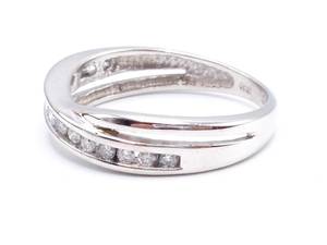 lot 30 image: Ladies Diamond Criss Cross Estate Ring in 14k White Gold - $3125