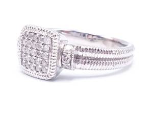lot 12 image: .85 Carat Extravagant Ladies Designer Diamond Cable Estate Ring in 14k White Gold - $3999