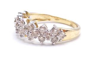 lot 42B image: Ladies Diamond Dinner Estate Ring in Yellow Gold - $1599