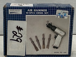 lot 29 image: Northern Air Hammer With 4-Piece Chisel Set