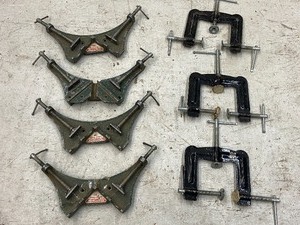 lot 68 image: Lot Of Assorted C-Clamps & Corner Clamps