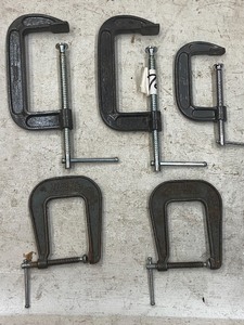lot 72 image: Lot Of (2) 3 -- (1) 4 -- (2) 6 C-Clamps