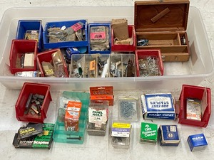 lot 76 image: 36 Storage Tote Full Of Assorted Hardware  Parts Sorting Bins -- Contents Included -- See All Pictures