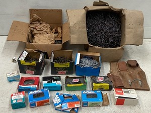 lot 83 image: Storage Tote Full Of Assorted Nails & Etc -- See All Pictures