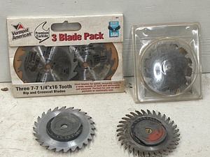 lot 89 image: Box Of Assorted Adjustable Dado Saw Blades -- 7.25 Circular Saw Blades -- Etc