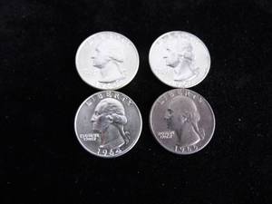 US Lot of 4 Washington Quarters