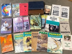 Box Of Assorted Hunting Books, Fir...