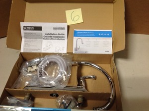 Banbury 2-Handle Mid-Arc Standard Kitchen Faucet with Side Sprayer in Chrome
