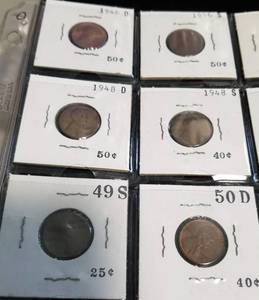 PAGE OF WHEAT CENTS 1940S-1950S