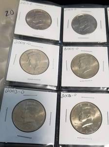 PAGE OF KENNEDY HALF DOLLARS MOST IF NOT ALL BU-UNC