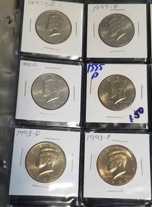PAGE OF KENNEDY HALF DOLLARS MOST IF NOT ALL BU-UNC