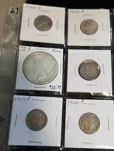 MIXED PAGE MOSTLY NICKELS 2 SILVER DOLLARS