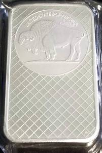 5 TROY OZ. .999 FINE SILVER BAR INDIAN BUFFALO DESIGN SEALED