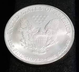 2005 AMERICAN SILVER EAGLE 1 TROY OZ. .999 FINE SILVER DOLLAR