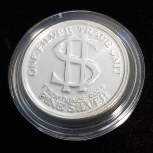 1 TROY OZ. .999 FINE SILVER PEACE STYLE TRADE UNIT IN AIRTITE