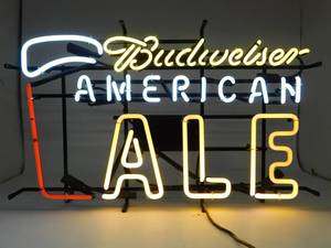 lot 2 image: Neon Budweiser Beer Sign