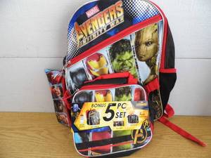 Avengers 5 Pc Backpack Set