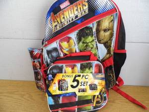 Avengers 5 Pc Backpack Set