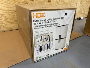 lot 15 image: HDX Extra Large Utility Cabinet 35x18x71
