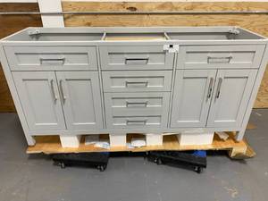 lot 48 image: HOME DECORATORS Hamilton 71 W x 20.5 D x 33.5 H Double Bath Vanity