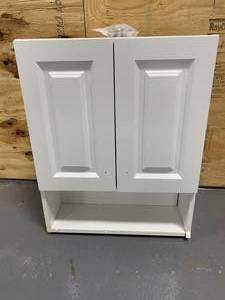 lot 60 image: GLACIER BAY Lancaster 20.5 Wall Cabinet in White